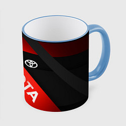 Кружка 3D TOYOTA LINES, цвет: 3D-небесно-голубой кант