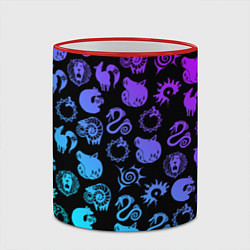 Кружка 3D 7 СМЕРТНЫХ ГРЕХОВ НЕОН ЭМБЛЕМЫ, цвет: 3D-красный кант — фото 2