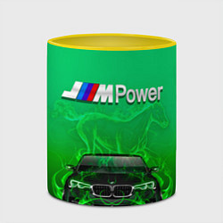 Кружка 3D BMW GREEN STYLE, цвет: 3D-белый + желтый — фото 2