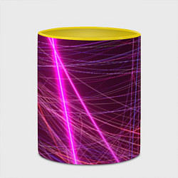 Кружка 3D ЛАЗЕРЫ LASERS, цвет: 3D-белый + желтый — фото 2