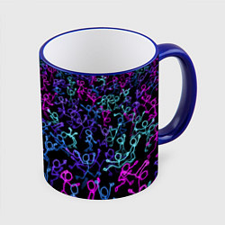 Кружка 3D Neon Rave Party, цвет: 3D-синий кант
