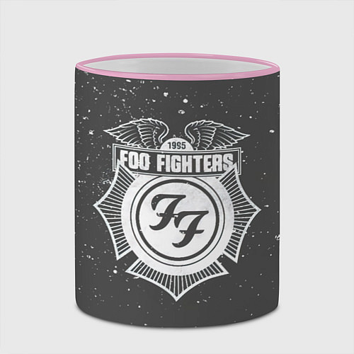 Кружка цветная Foo Fighters 1995 FF / 3D-Розовый кант – фото 2