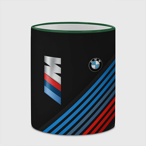 Кружка цветная BMW STRIPE / 3D-Зеленый кант – фото 2
