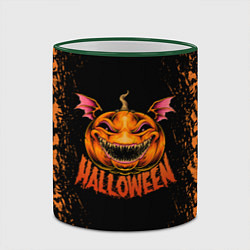 Кружка 3D Веселая тыква на хеллоуин, цвет: 3D-зеленый кант — фото 2