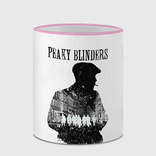 Кружка цветная Thomas Shelby Peaky Blinders / 3D-Розовый кант – фото 2