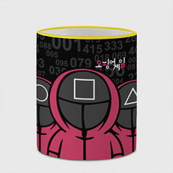 Кружка 3D SQUID GAME: ФИГУРКИ СТРАЖЕЙ, цвет: 3D-желтый кант — фото 2