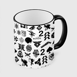 Кружка 3D DESTINY LOGOBOMBING ЧЁРНО БЕЛОЕ, цвет: 3D-черный кант