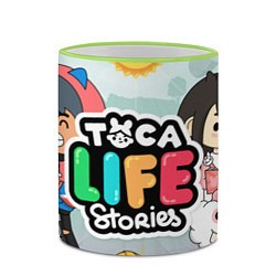 Кружка 3D Toca Life: Stories, цвет: 3D-светло-зеленый кант — фото 2