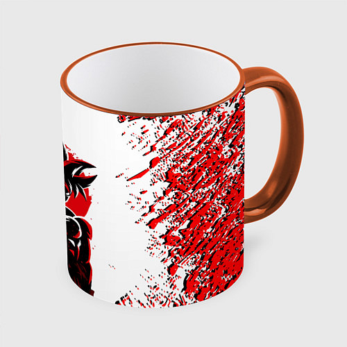 Кружка цветная Dragon ball / 3D-Оранжевый кант – фото 1