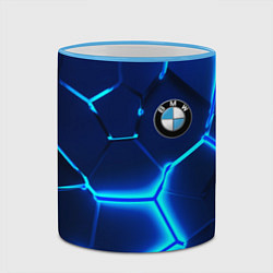Кружка 3D BMW LOGO 3Д ПЛИТЫ ГЕОМЕТРИЯ, цвет: 3D-небесно-голубой кант — фото 2
