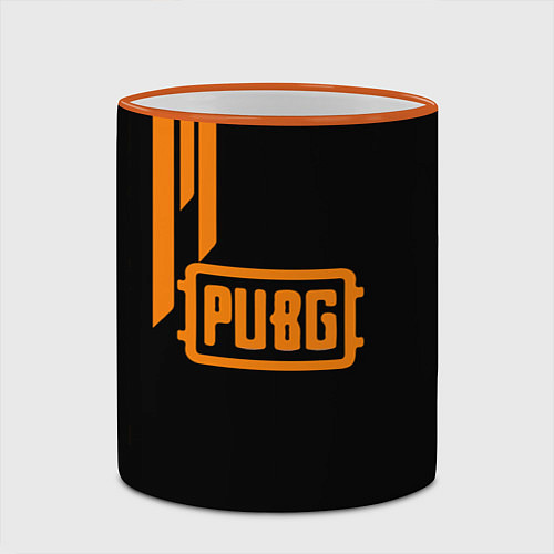 Кружка цветная PUBG ПУБГ / 3D-Оранжевый кант – фото 2