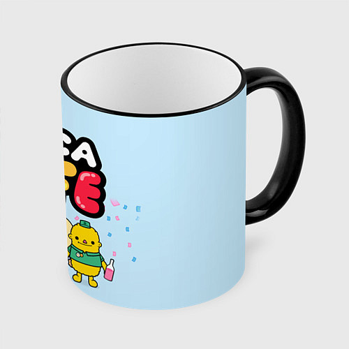 Кружка цветная Toca Life: Logo / 3D-Черный кант – фото 1