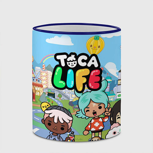 Кружка цветная Toca Life / 3D-Синий кант – фото 2