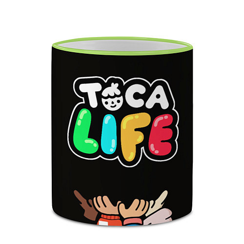 Кружка цветная Toca Life: Friends / 3D-Светло-зеленый кант – фото 2