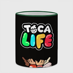Кружка 3D Toca Life: Friends, цвет: 3D-зеленый кант — фото 2