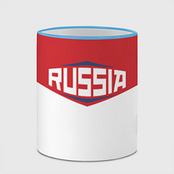 Кружка 3D Russia, цвет: 3D-небесно-голубой кант — фото 2