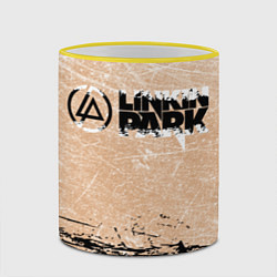 Кружка 3D Linkin Park Рок Группа Линкин Парк, цвет: 3D-желтый кант — фото 2