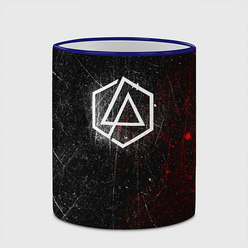 Кружка цветная Linkin Park Logo Линкин Парк / 3D-Синий кант – фото 2