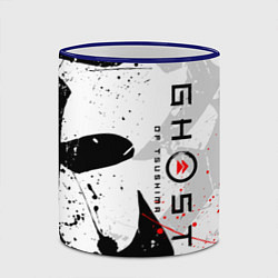 Кружка 3D GHOST OF TSUSHIMA ПРИЗРАК ЦУСИМЫ БЕЛЫЙ, цвет: 3D-синий кант — фото 2