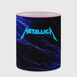 Кружка 3D METALLICA BLUE FLASH МЕТАЛЛИКА СИНИЕ МОЛНИИ, цвет: 3D-розовый кант — фото 2