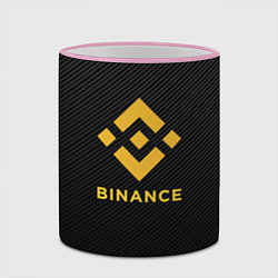 Кружка 3D БИНАНС ЛОГО CARBON BINANCE LOGO, цвет: 3D-розовый кант — фото 2