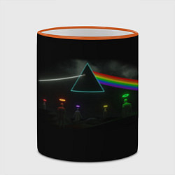 Кружка 3D ПИНК ФЛОЙД PINK FLOYD LOGO, цвет: 3D-оранжевый кант — фото 2