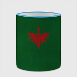 Кружка 3D Темные ангелы после Ереси цвет легиона, цвет: 3D-небесно-голубой кант — фото 2