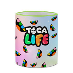 Кружка 3D Toca Life: Smile Logo, цвет: 3D-светло-зеленый кант — фото 2