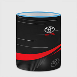 Кружка 3D ТОЙОТА TOYOTA RED LINES, цвет: 3D-небесно-голубой кант — фото 2