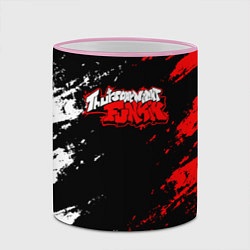 Кружка 3D Friday Night Funkin - логотип игры, цвет: 3D-розовый кант — фото 2