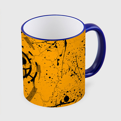 Кружка цветная ONE PIECE ПИРАТЫ ЛОГО / 3D-Синий кант – фото 1