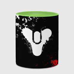 Кружка 3D DESTINY 2 RED & WHITE PATTERN LOGO, цвет: 3D-белый + светло-зеленый — фото 2