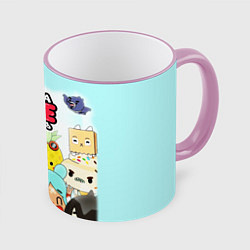 Кружка 3D Toca Boca Тока Бока все персонажи, цвет: 3D-розовый кант