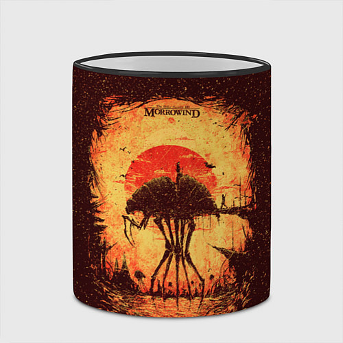 Кружка цветная K aЛюбимый Моровинд / 3D-Черный кант – фото 2