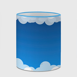 Кружка 3D Полёт в облаках, цвет: 3D-небесно-голубой кант — фото 2