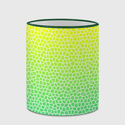 Кружка 3D Витражная мозаика, цвет: 3D-зеленый кант — фото 2