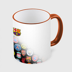 Кружка 3D FC BARCELONA LOGOBOMBING, цвет: 3D-оранжевый кант