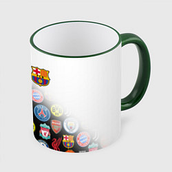 Кружка 3D FC BARCELONA LOGOBOMBING, цвет: 3D-зеленый кант