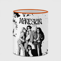Кружка 3D Maneskin Монэскин, рок - группа, цвет: 3D-оранжевый кант — фото 2