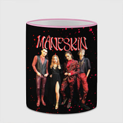 Кружка 3D Maneskin Лунный свет, рок - группа, цвет: 3D-розовый кант — фото 2
