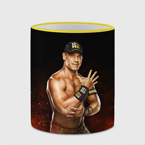 Кружка цветная Cena Jr / 3D-Желтый кант – фото 2