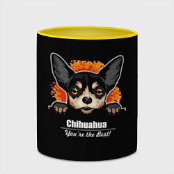 Кружка 3D Чихуахуа Chihuahua, цвет: 3D-белый + желтый — фото 2