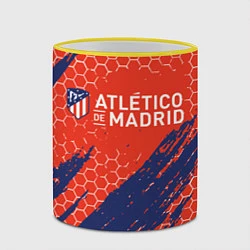 Кружка 3D Atletico Madrid: Football Club, цвет: 3D-желтый кант — фото 2
