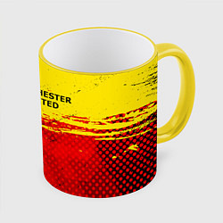 Кружка 3D Manchester United: Дьяволы, цвет: 3D-желтый кант