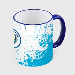 Кружка 3D Manchester City - Футбольный клуб, цвет: 3D-синий кант
