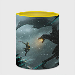 Кружка 3D TES FUS RO DAH DRAGON, цвет: 3D-белый + желтый — фото 2