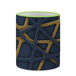 Кружка 3D 3Д абстракция KVIks, цвет: 3D-светло-зеленый кант — фото 2