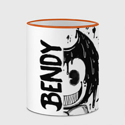 Кружка 3D BENDY - БЕНДИ БРЫЗГИ КРАСКИ, цвет: 3D-оранжевый кант — фото 2