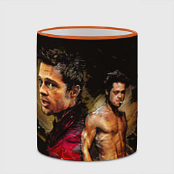 Кружка 3D Бред Питт Бойцовский клуб, цвет: 3D-оранжевый кант — фото 2