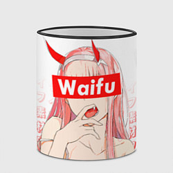 Кружка 3D Waifu -02 Darling in the Franxx, цвет: 3D-черный кант — фото 2
